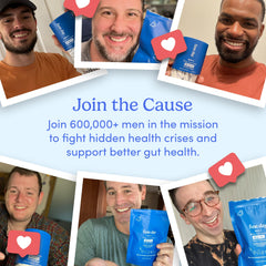 Brand packaging featuring First Day Probiotics for Men