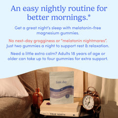 Product packaging showing no melatonin ingredients