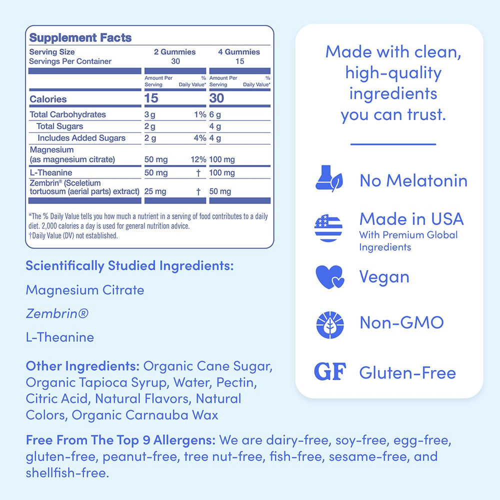 Ingredients: Zembrin and L-Theanine