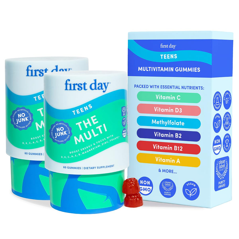 Bottle of First Day Teens Vitamins for ages 12-17