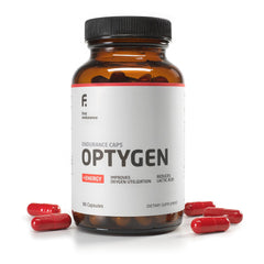 First Endurance Optygen bottle highlights a premium endurance formula for boosted training performance.