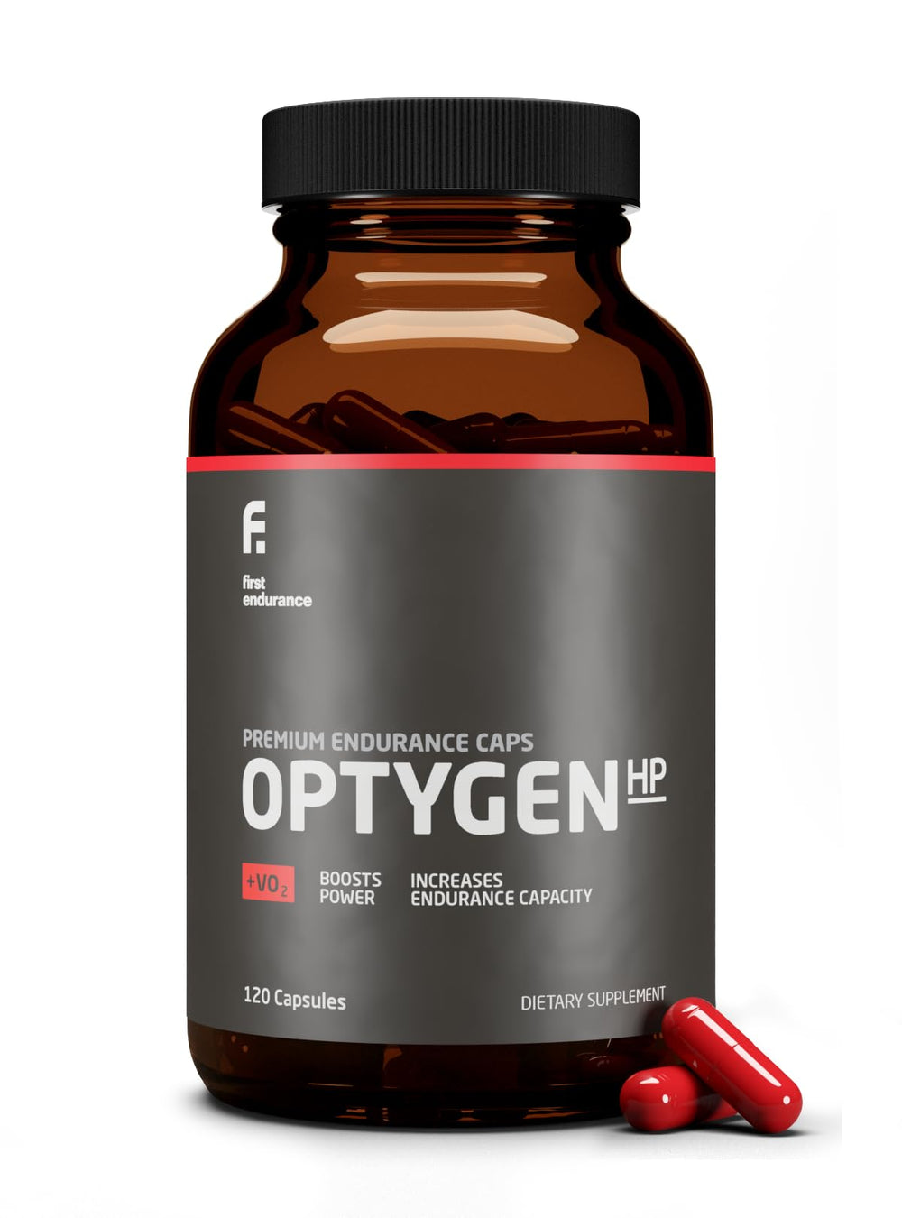 FIRST ENDURANCE OPTYGENHP bottle-full showing premium endurance support for training days