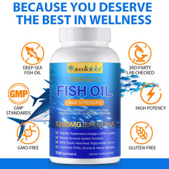 Daily omega-3 softgels for optimal absorption