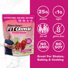 Fit Crunch packaging highlights keto-friendly gluten-free soy-free features.