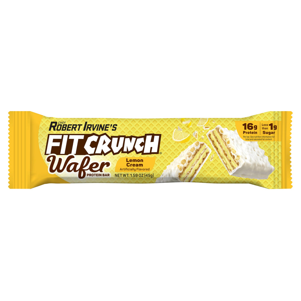 Whole box of FITCRUNCH Lemon Cream Wafer Bars