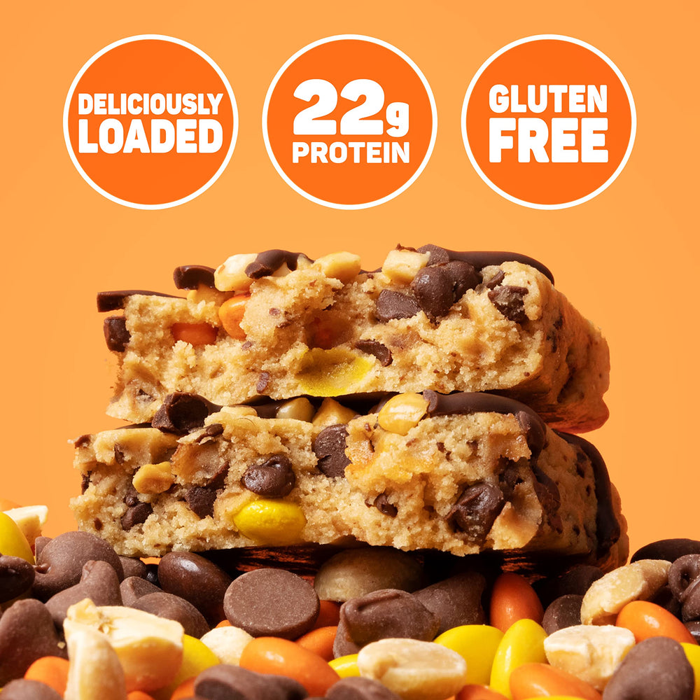 12-count box of FITCRUNCH Loaded Cookie Protein Bars Peanut Butter flavor