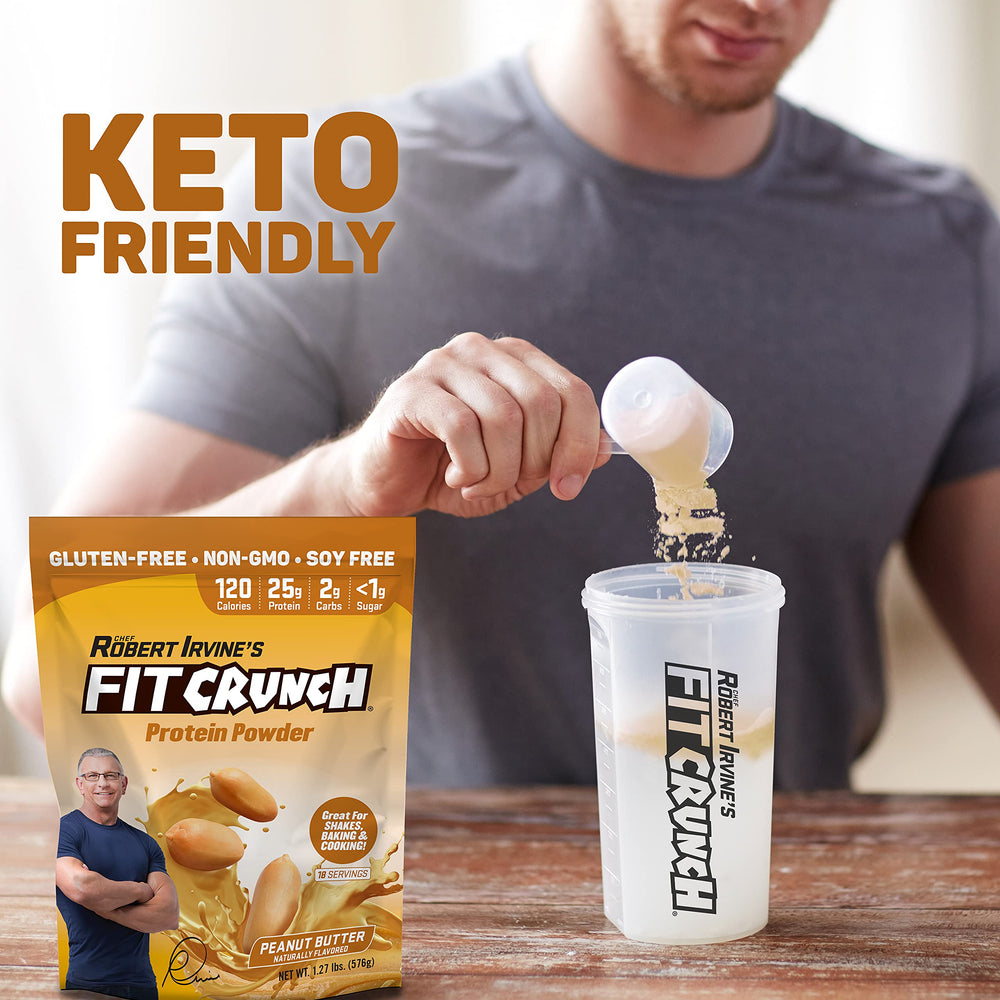 FITCRUNCH Tri-Blend protein baked goods image shows versatile nutrition.