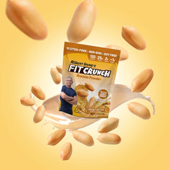 FITCRUNCH Tri-Blend nutrition panel demonstrates keto-friendly protein and low calories.