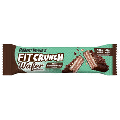 Close-up texture of Mint Chocolate Chip wafer bar