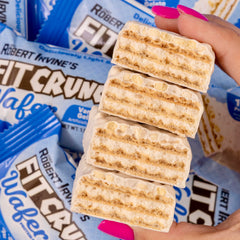 Product on shelf: FITCRUNCH Vanilla Gelato wafers