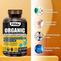 Label showing 1000 mg MSM per capsule