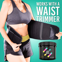 Fit Gel in action during running shows intense perspiration potential.