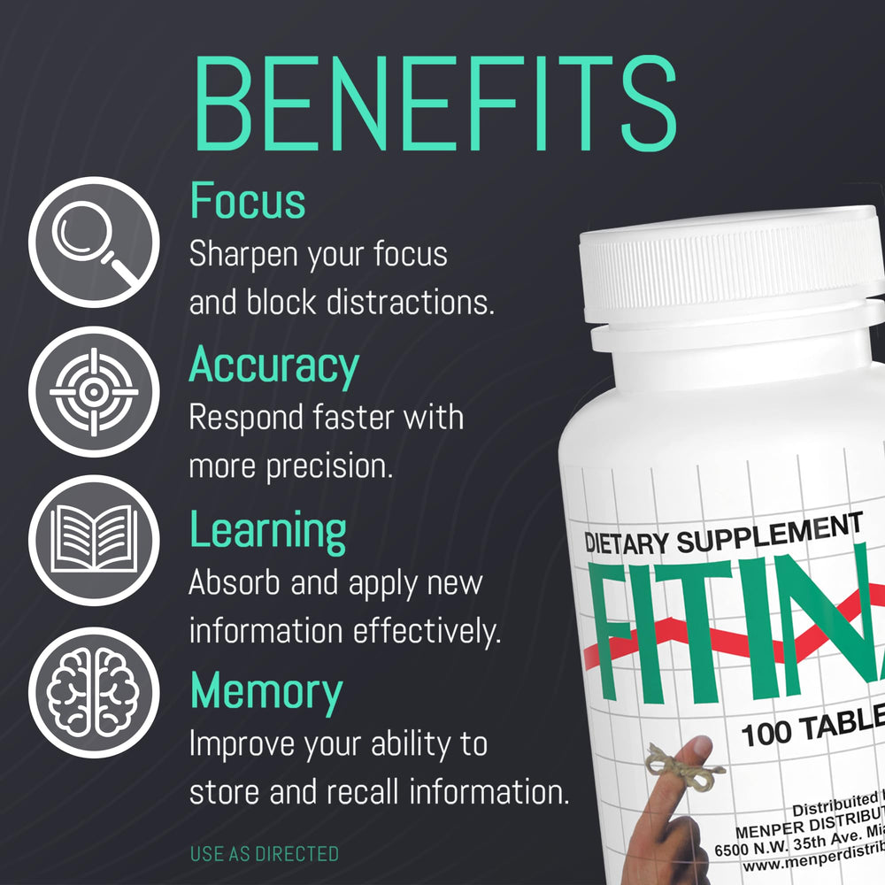 Close-up of FITINA memory and focus tablets