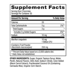 Urinary health support visuals from cranberry probiotic gummies