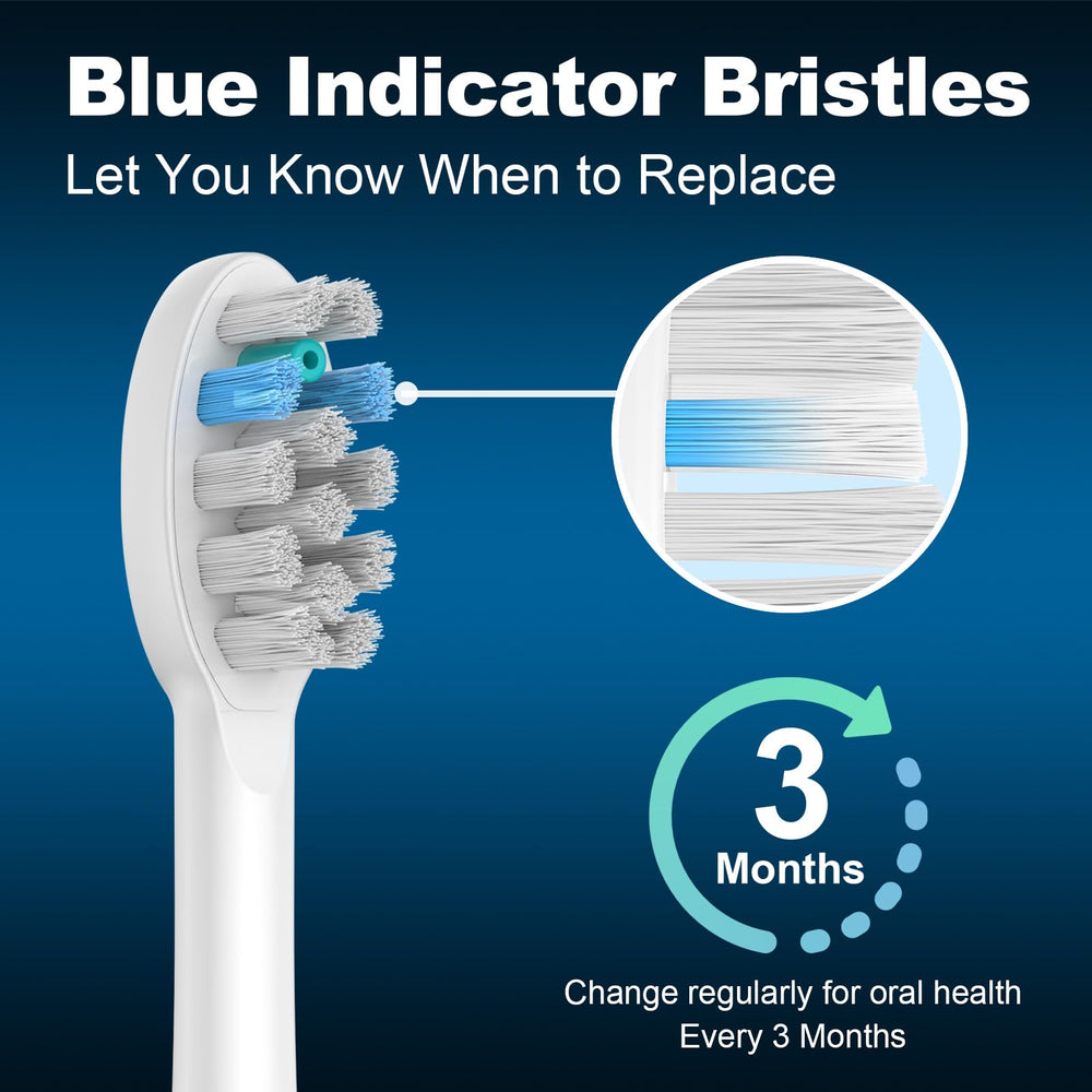 Close-up of FitMount toothbrush head bristles (Dupont round-end) for Waterpik
