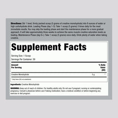 Close-up of Creapure Monohydrate label on Fitness Labs creatine powder