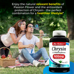 Chrysin 500mg with Passion Flower label detail