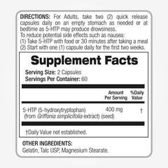 Front view of Fito Medic's Lab 5-HTP bottle packaging