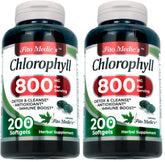 Chlorophyll softgels bottle labeled 800 mg per serving – pack of 2, image 1