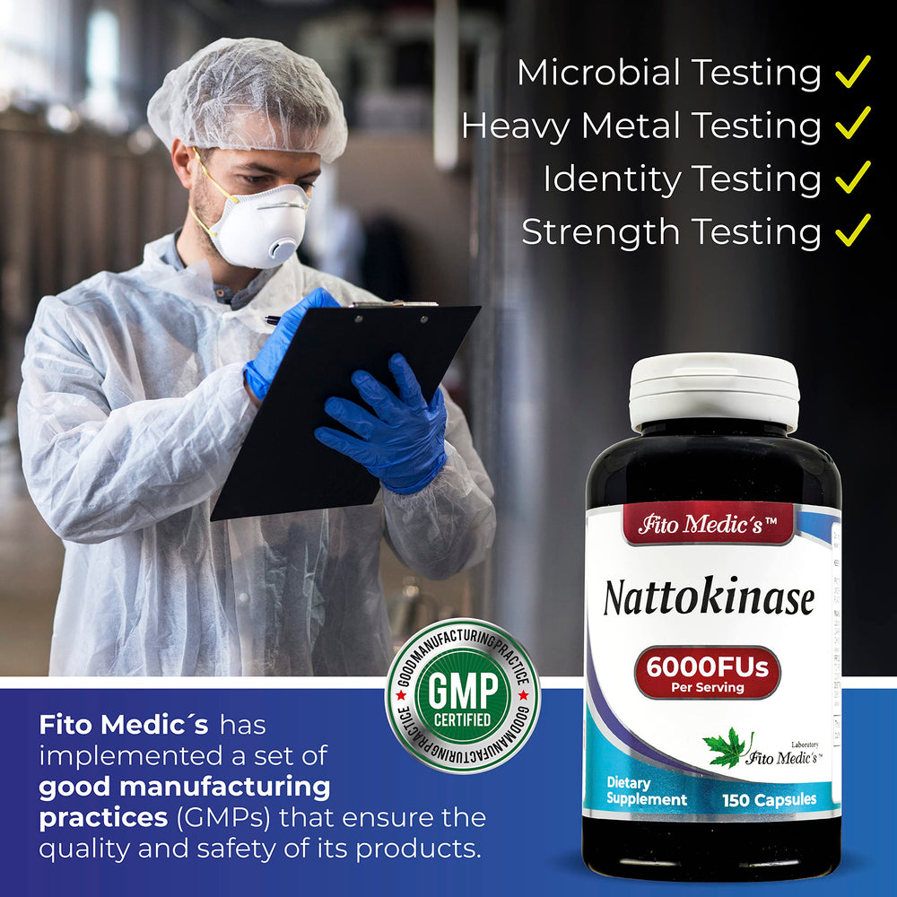 Packaging labeling of FITO MEDIC'S Lab Nattokinase 6000 FU