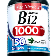 FITO MEDIC'S Lab Vitamin B12 1000 mcg bottle side view