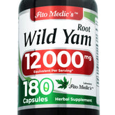 Front view of FITO MEDIC'S Lab Wild Yam Root capsules bottle