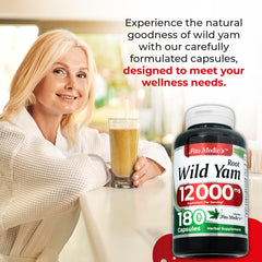 Close-up of Wild Yam Root capsules