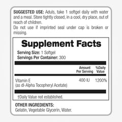 White background close-up of Vitamin E softgels