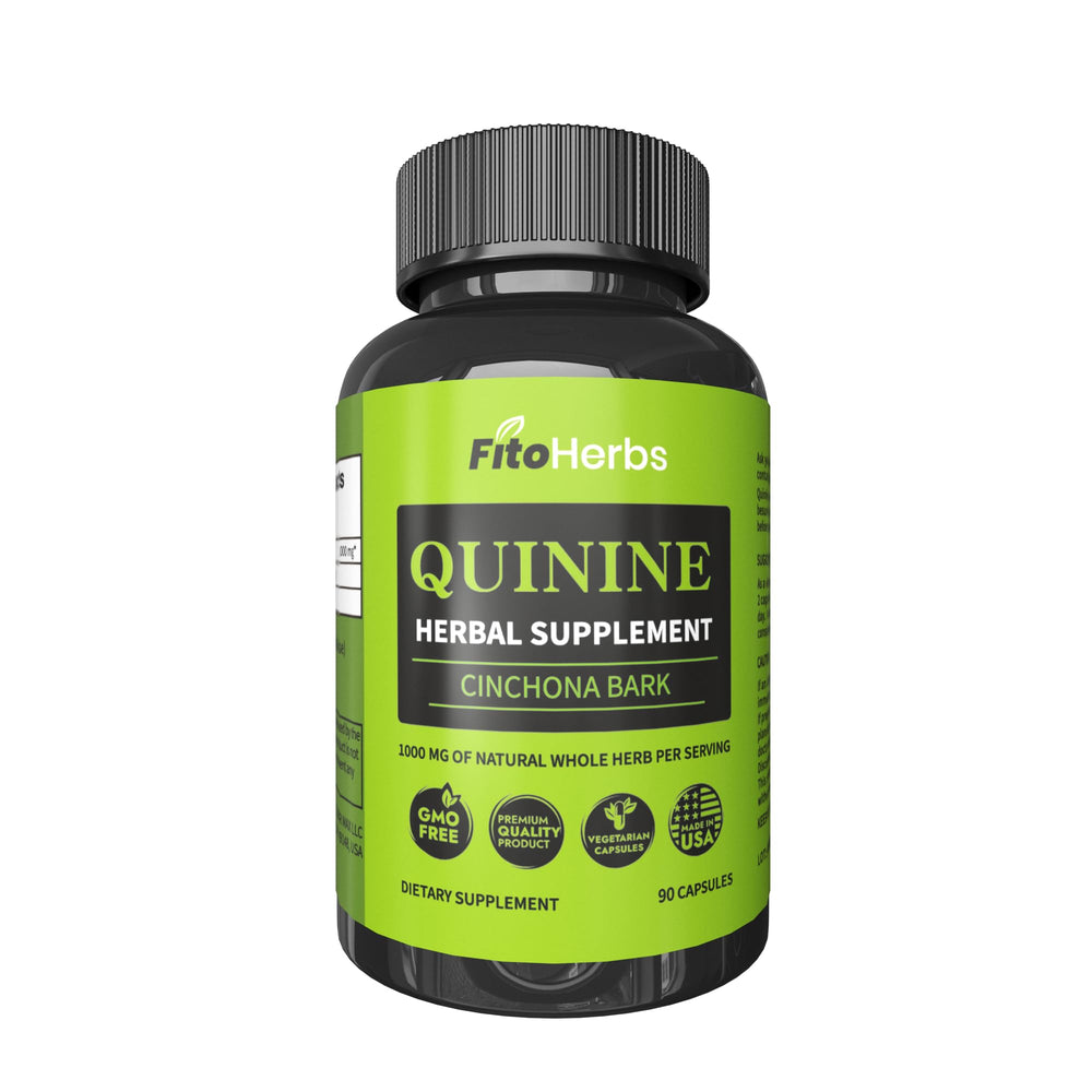 FitoHerbs Quinine Herbal Supplement bottle with 90 capsules