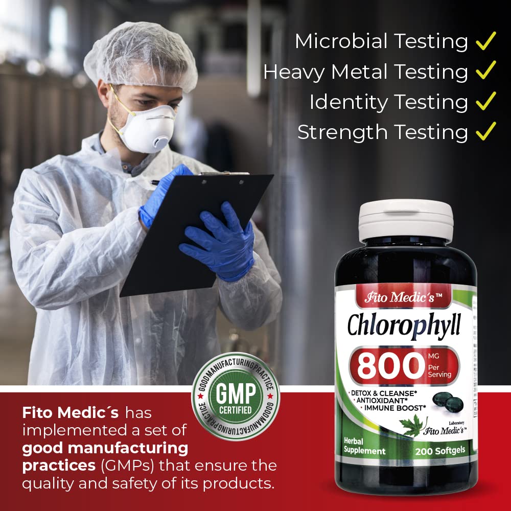 Chlorophyll detox greens supplement concept