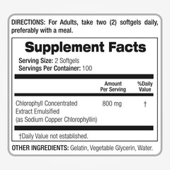 Chlorophyll softgels for ultra high absorption