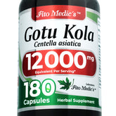 Front view of FITO MEDIC'S Lab Gotu Kola capsules bottle