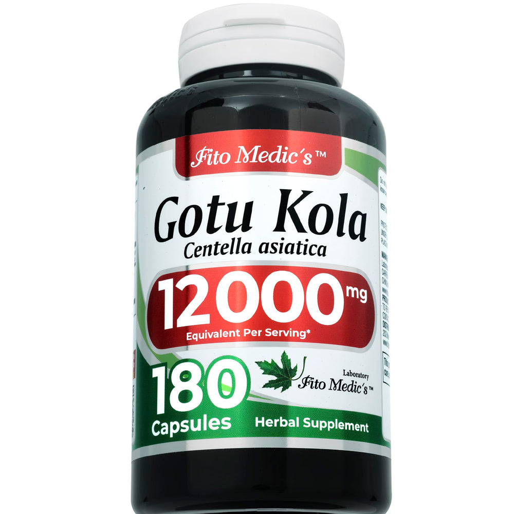 Side view of FITO MEDIC'S Lab Gotu Kola bottle
