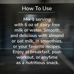Non-GMO certified vegan protein powder label