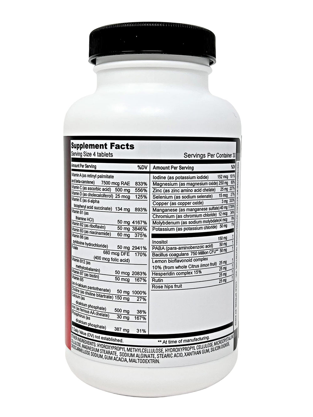 Illustration of 24 essential vitamins and minerals in FitTabs