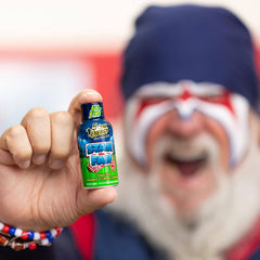 Five-hour ENERGY Fan Fuel shot being opened for a fast caffeine boost.
