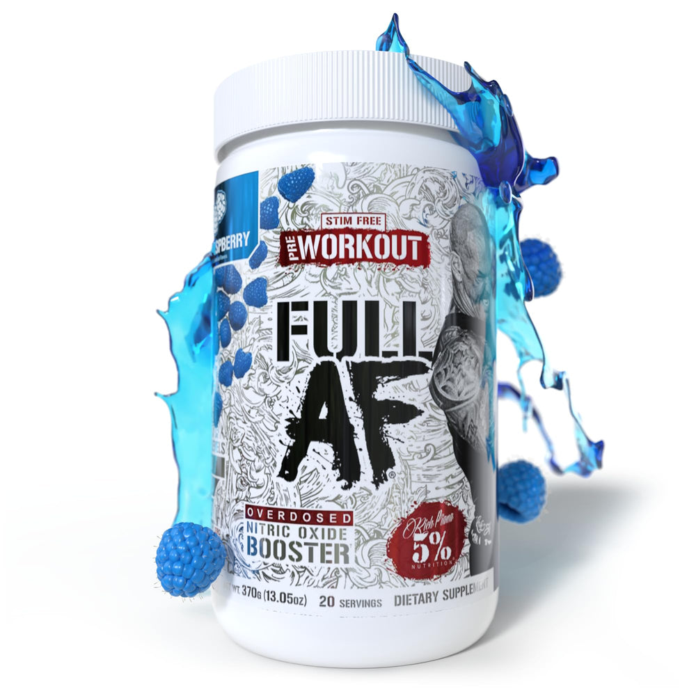 FivePercent Nutrition FullAF bottle blue raspberry for flavor and pump potential during workouts
