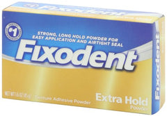 Full and partial dentures with Fixodent denture adhesive