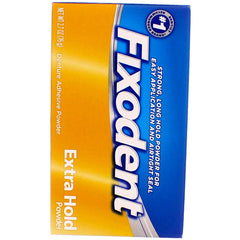 Applying Fixodent Powder to a denture