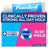 Close-up of Fixodent Original denture adhesive tube (2.4 oz)