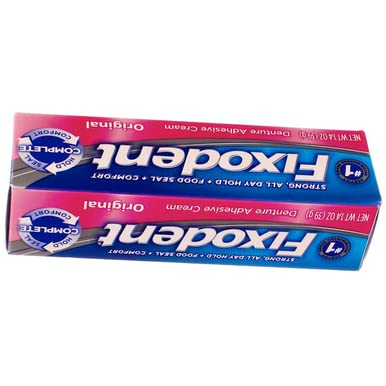 Compact, travel-friendly denture adhesive for on-the-go use