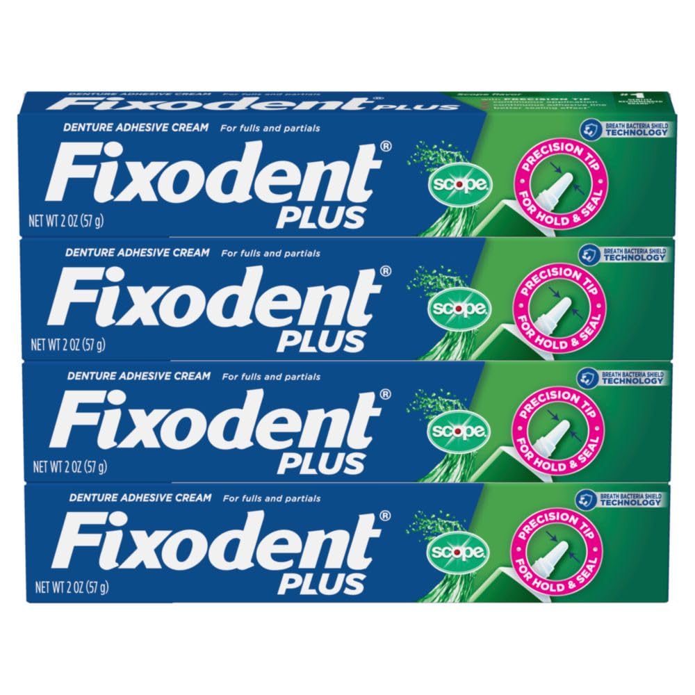 Close-up of Fixodent Plus Scope 2.0oz tube