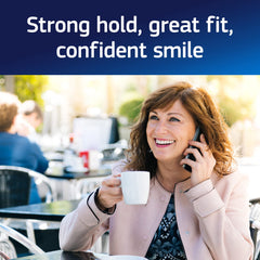 Application along the gum line for secure denture hold