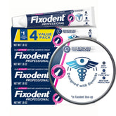 Front view of Fixodent Professional Ultimate Denture Adhesive Cream 1.8 oz 4-pack