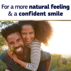 Recyclable carton packaging for Fixodent Pure Strength.