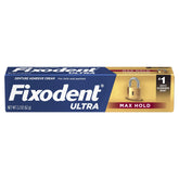 Fixodent Ultra Max Hold dental adhesive packaging front showing 7-pack