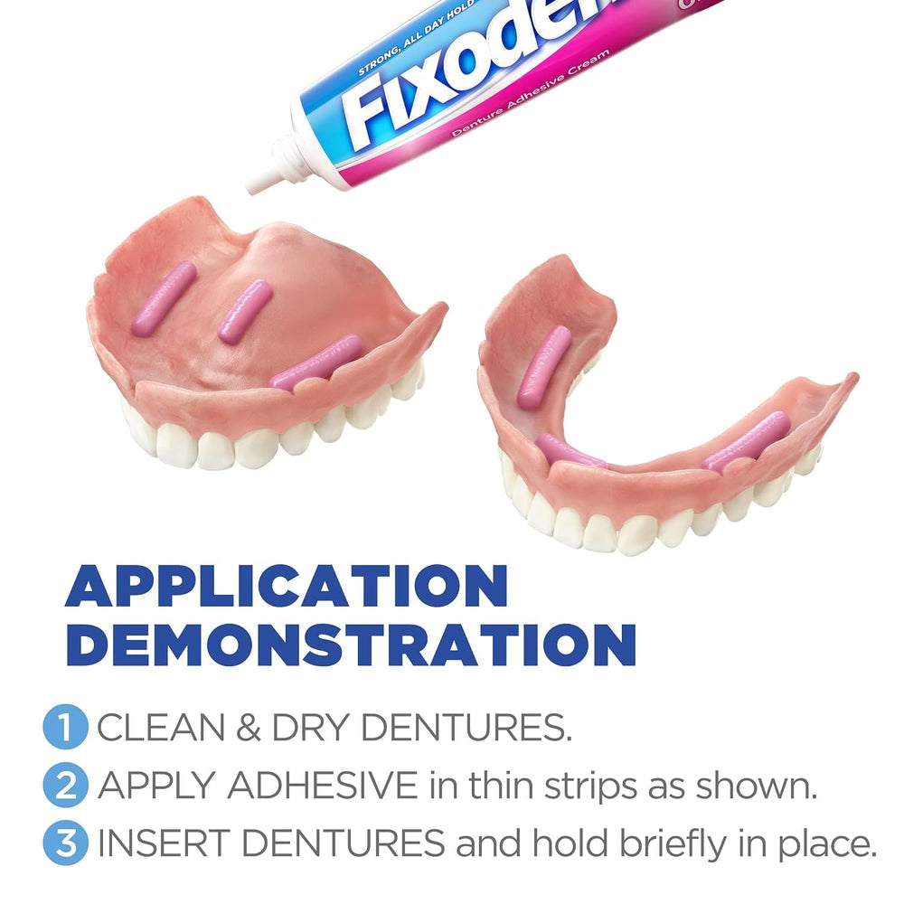 Side view of Fixodent Original 0.75 oz tube