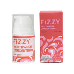 Bottle of Fizzy Mouthwash Concentrate in Rose Lychee flavor
