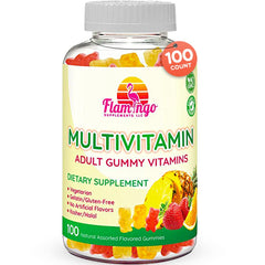 Front view of Flamingo Supplements Multivitamin Gummies bottle