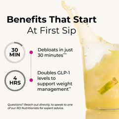 Flatter Me Fiber GLP-1 Booster enzyme blend close-up